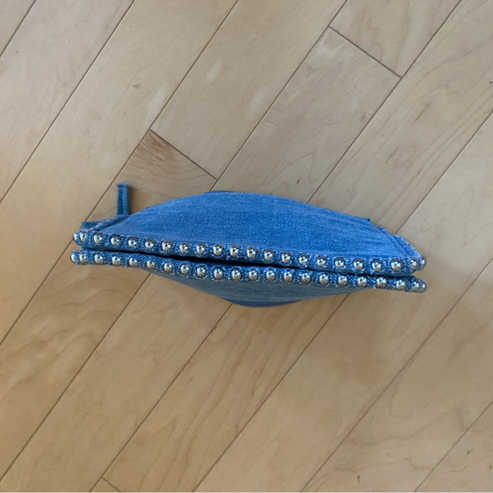 Forever 21 Denim Clutch with Silver Studded Accents - Picture 5 of 9